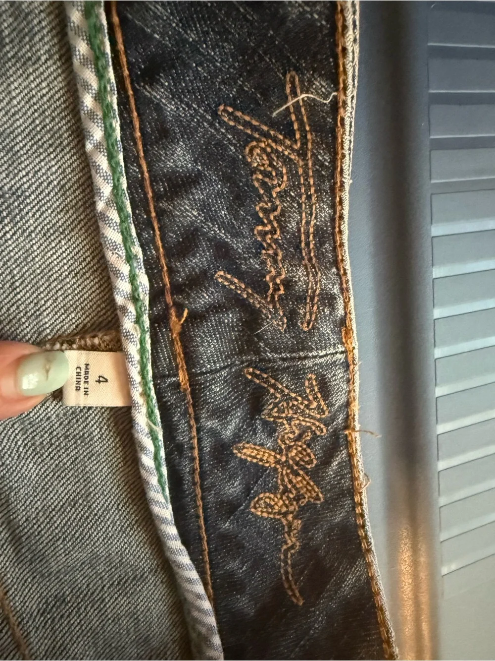 2 jean skirts one Tommy Hilfiger and one ANA Denim Mini Skirt